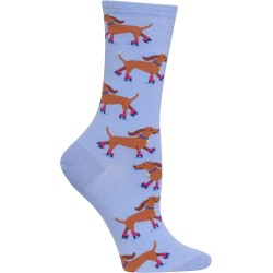 Hot Sox Women's Rollerskating Dog Socks 1 Pair, Periwinkle, Women's 4-10
