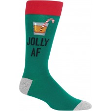 HotSox Mens Jolly AF Socks, Forest, 1 Pair, Mens Shoe 6-12.5