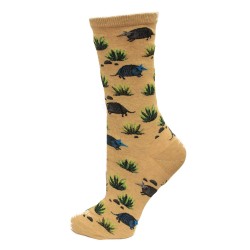 HotSox Womens Armadillo Socks, Hemp Heather, 1 Pair, Womens Shoe 4-10