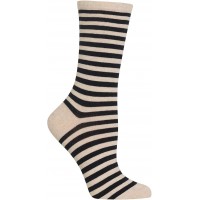 HotSox Womens Thin Stripe Socks, Tan, 1 Pair, Womens Shoe 4-10