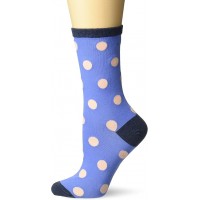 HotSox Womens Large Polka Dots Socks, Periwinkle, 1 Pair, Womens Shoe 4-10