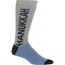 HOTSOX Mens Crew Socks Hanukkah 1 Pair, Grey Heather, Mens 8-12 Shoe