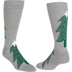 HOTSOX Mens Crew Socks Giant Tree 1 Pair, Grey Heather, Mens 8-12 Shoe