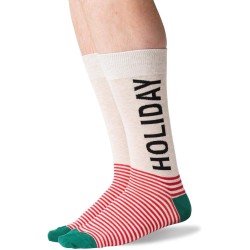 HOTSOX Mens Crew Socks Holiday 1 Pair, Natural Melange, Mens 8-12 Shoe HOTSOX Mens Crew Socks Holiday 1 Pair, Natural Melange, Mens 8-12 Shoe