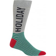 HOTSOX Mens Crew Socks Holiday 1 Pair, Grey Heather, Mens 8-12 Shoe