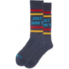 HotSox Mens Just Don't Socks, Deniim Heather, 1 Pair, Mens 8.5-12