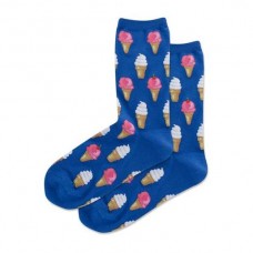 Hotsox Women's Ice Cream Crew Socks 1 Pair, Dark Blue, Women's 9-11