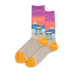 Hotsox Women's San Diego Crew Socks 1 Pair, Purple, Women's 9-11 Hotsox Women's San Diego Crew Socks 1 Pair, Purple, Women's 9-11