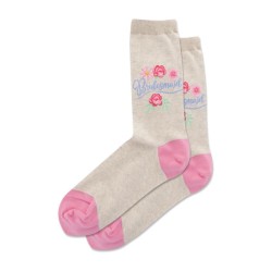 Hotsox Women's Bridesmaid Crew Socks 1 Pair, Natural Melange, Women's 9-11 Hotsox Women's Bridesmaid Crew Socks 1 Pair, Natural Melange, Women's 9-11