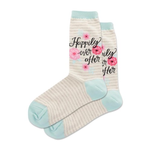 Hotsox Women's Happily Ever After Crew Socks 1 Pair, Natural Melange, Women's 9-11 Hotsox Women's Happily Ever After Crew Socks 1 Pair, Natural Melange, Women's 9-11