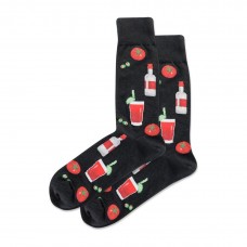 Hotsox Men's Bloody Mary Crew Socks 1 Pair, Black, Men's 10-13