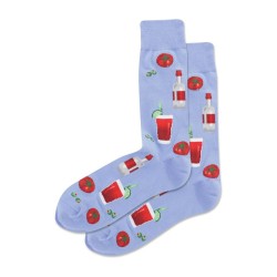Hotsox Men's Bloody Mary Crew Socks 1 Pair, Periwinkle, Men's 10-13 Hotsox Men's Bloody Mary Crew Socks 1 Pair, Periwinkle, Men's 10-13