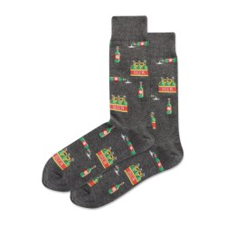 Hotsox Men's Six Pack Crew Socks 1 Pair, Charcoal Heather, Men's 10-13 Hotsox Men's Six Pack Crew Socks 1 Pair, Charcoal Heather, Men's 10-13