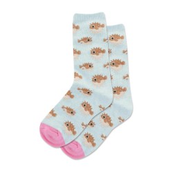 Hotsox Kid's Pufferfish Crew Socks 1 Pair, Mint Melange, Kid's Small/Medium Hotsox Kid's Pufferfish Crew Socks 1 Pair, Mint Melange, Kid's Small/Medium