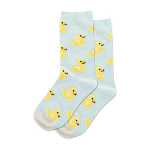 Hotsox Kid's Rubber Duck Crew Socks 1 Pair, Mint Melange, Kid's Large/Extra Large Hotsox Kid's Rubber Duck Crew Socks 1 Pair, Mint Melange, Kid's Large/Extra Large