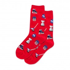 Hotsox Kid's Hockey Crew Socks 1 Pair, Red, Kid's Small/Medium