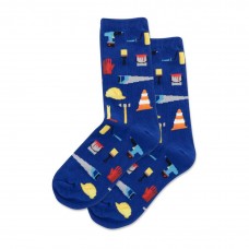 Hotsox Kid's Tools Crew Socks 1 Pair, Dark Blue, Kid's Medium/Large