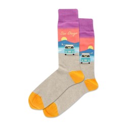 Hotsox Men's San Diego Crew Socks 1 Pair, Purple, Men's 10-13 Hotsox Men's San Diego Crew Socks 1 Pair, Purple, Men's 10-13