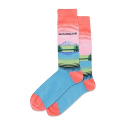 Hotsox Men's Washington Crew Socks 1 Pair, Pink , Men's 10-13 Hotsox Men's Washington Crew Socks 1 Pair, Pink , Men's 10-13