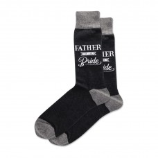 Hotsox Men's Father Of The Bride Crew Socks 1 Pair, Black, Men's 10-13