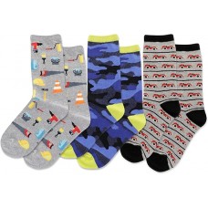 Hot Sox Kid's Tools Crew Socks 1 Pair, Assorted, Kid's Large/X-Large