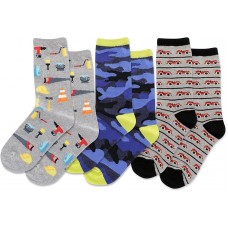 Hot Sox Kid's Tools Crew Socks 1 Pair, Assorted, Kid's Small/Medium