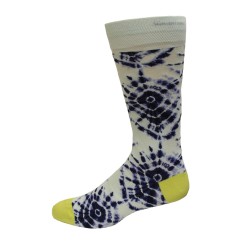 Hotsox Men's Tie Dye Crew Socks 1 Pair, Light Blue, Men's 10-13