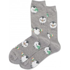 Hot Sox Women's Fuzzy Irish Sheep Crew Sock 1 Pair, Grey Heather, Women's 9-11