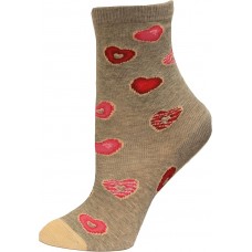 Hot Sox Men's Do-Nuts About You Crew Sock 1 Pair, Grey Heather, Men's 10-13