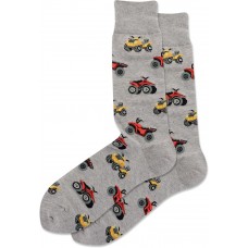 Hot Sox Men's ATV Crew Sock 1 Pair, Grey Heather, Men's 10-13