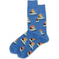 Hot Sox Men's Food Truck Crew Sock 1 Pair, Teal, Men's 10-13