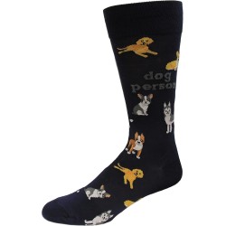 Hot Sox Men's Dog Person Crew Sock 1 Pair, Navy, Men's 10-13