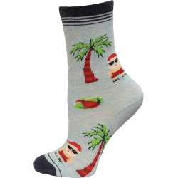 Hot Sox Kid's Summer Santa Crew Sock 1 Pair, Mint Melange, Medium/Large Hot Sox Kid's Summer Santa Crew Sock 1 Pair, Mint Melange, Medium/Large