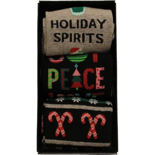 Hot Sox Women's Holiday Gift Box Sock 3 Pair, Black Assorted, Women's 9-11 Hot Sox Women's Holiday Gift Box Sock 3 Pair, Black Assorted, Women's 9-11