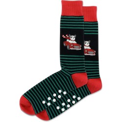 Hot Sox Men's Fuzzy Dog Convertible Non Sock 1 Pair, Black, Men's 10-13 Hot Sox Men's Fuzzy Dog Convertible Non Sock 1 Pair, Black, Men's 10-13