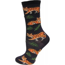 Hot Sox Kid's Tiger Crew Socks 1 Pair, Navy, Medium/Large