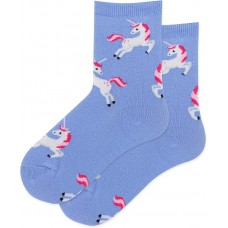 Hot Sox Kid's Unicorn Socks 1 Pair, Periwinkle, X-Small/Small