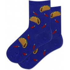 Hot Sox Kid's Tacos Socks 1 Pair, Dark Blue, X-Small/Small