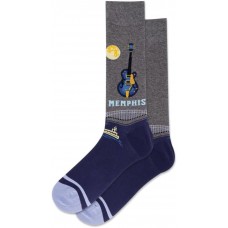 Hot Sox Men's Memphis Crew Socks 1 Pair, Charcoal Heather, Men's 10-13 Shoe