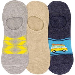 Hot Sox Men's Beach Van Liner Socks 3 Pair, Denim Heather, Men's 10-13 Shoe Hot Sox Men's Beach Van Liner Socks 3 Pair, Denim Heather, Men's 10-13 Shoe