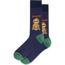 Hot Sox Men's Sloffee Crew Socks 1 Pair, Denim Heather, Men's 10-13 Shoe