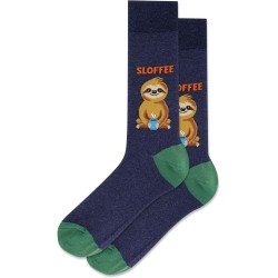 Hot Sox Men's Sloffee Crew Socks 1 Pair, Denim Heather, Men's 10-13 Shoe