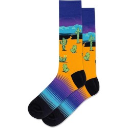 Hot Sox Men's Desert Scenic Crew Socks 1 Pair, Orange, Men's 10-13 Shoe Hot Sox Men's Desert Scenic Crew Socks 1 Pair, Orange, Men's 10-13 Shoe