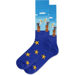 Hot Sox Men's Pelicans Crew Socks 1 Pair, Turquoise, Men's 10-13 Shoe Hot Sox Men's Pelicans Crew Socks 1 Pair, Turquoise, Men's 10-13 Shoe