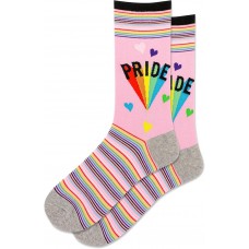 Hot Sox Women's Pride Crew Socks 1 Pair, Pink, Women's 9-11 Shoe