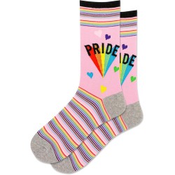Hot Sox Women's Pride Crew Socks 1 Pair, Pink, Women's 9-11 Shoe