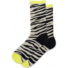 Hot Sox Women's Animal Print Crew Socks 1 Pair, Grey Heather, Women's 9-11 Shoe