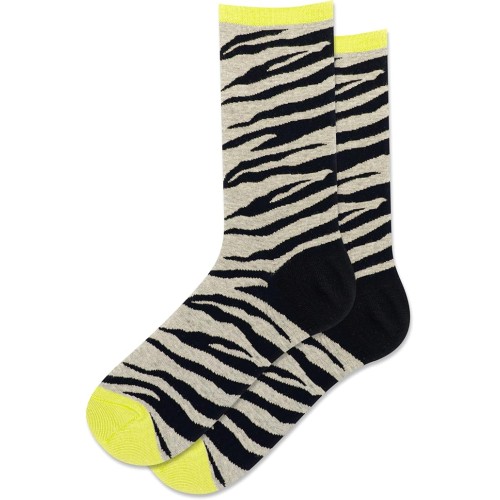 Hot Sox Women's Animal Print Crew Socks 1 Pair, Grey Heather, Women's 9-11 Shoe Hot Sox Women's Animal Print Crew Socks 1 Pair, Grey Heather, Women's 9-11 Shoe