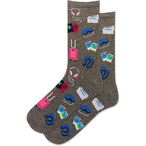 Hot Sox Women's Travel Musts Crew Socks 1 Pair, Charcoal Heather, Women's 9-11 Shoe Hot Sox Women's Travel Musts Crew Socks 1 Pair, Charcoal Heather, Women's 9-11 Shoe