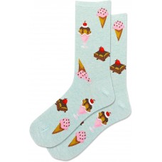 Hot Sox Women's Desserts Crew Socks 1 Pair, Mint Melange, Women's 9-11 Shoe